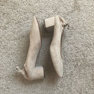 Everlane day heel (natural suede)